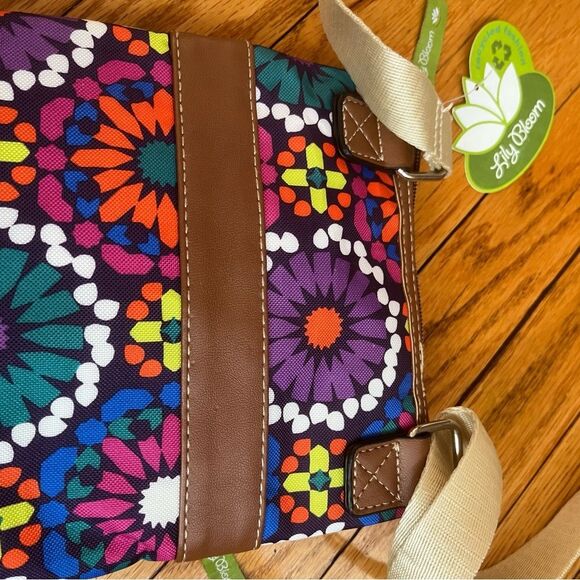 Lily Bloom Purse Cross Body Shoulder Bag Karma Bloom Multsection Charmed New - Picture 8 of 9